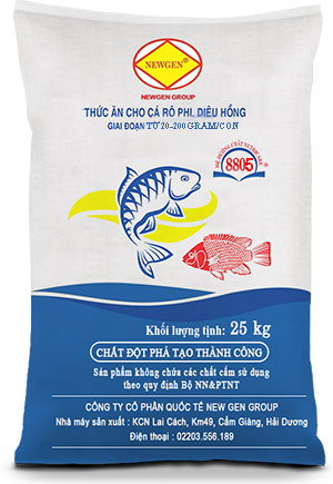 Thức ăn hỗn hợp cho cá rô phi, diêu hồng 8805