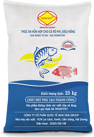 Thức ăn hỗn hợp cho cá rô phi, diêu hồng 8808