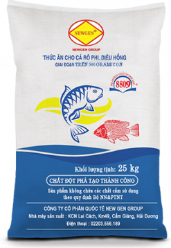 Thức ăn hỗn hợp cho cá rô phi, diêu hồng 8809
